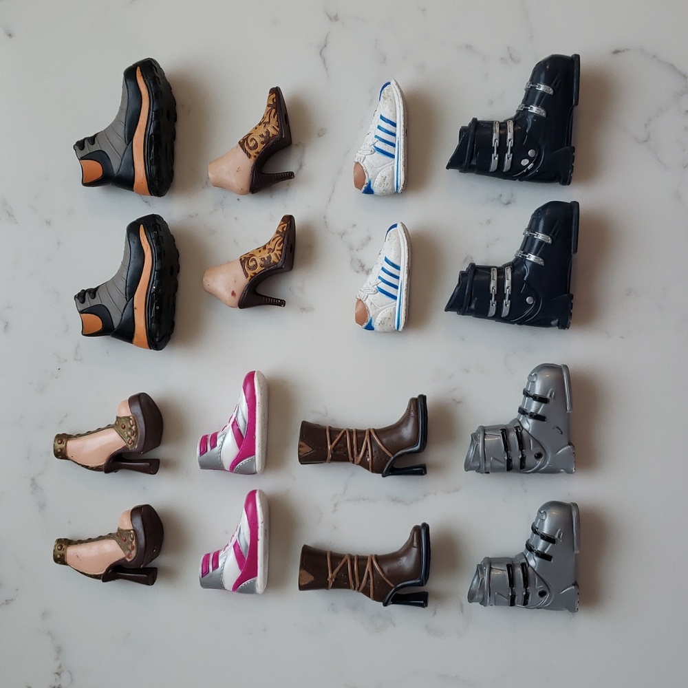 Barbie My Scene Shoes Set of 8 Lot, Y2K Collectible Doll Accessories Replacement